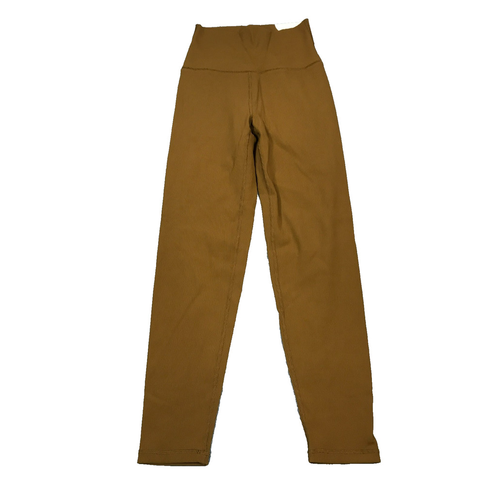 Offline Aerie Women Medium 7/8 Leggings Hi Rise Ribbed Brown Activewear NWT BT12